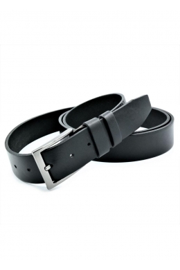 Ремінь чоловічий шкіряний батал Чорний