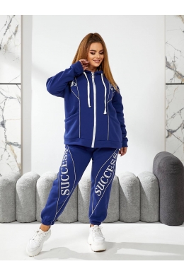 Жіночий теплий спортивний костюм колір джинс