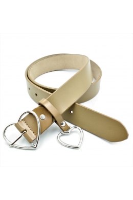 Шкіряний жіночий ремінь Оливковий