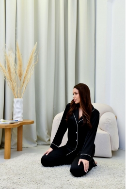 Піжама шовк Армані Jesika Чорний