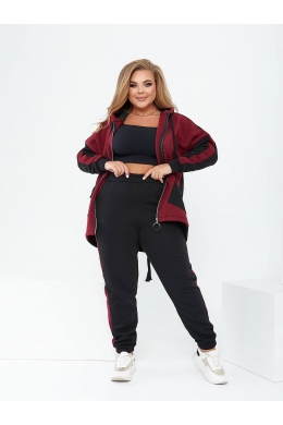 Спортивний костюм на флісі колір бордо