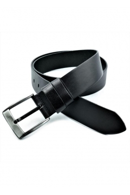 Ремінь чоловічий шкіряний Чорний