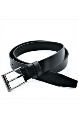 Шкіряний чоловічий ремінь чорний