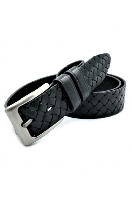 Ремінь чоловічий шкіряний чорний