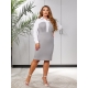 Жіноча комбінована сукня колір сірий