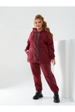 Жіночий теплий спортивний костюм колір бордо