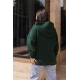 Жіноче тепле худі смарагдовий колір