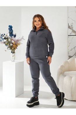 Жіночий флісовий костюм двійка колір графіт
