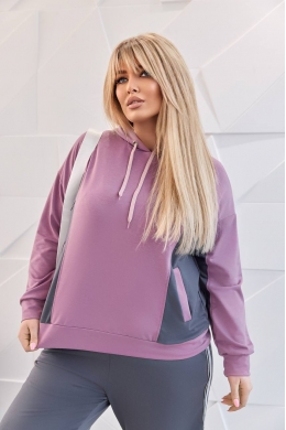 Жіночий костюм двійка колір троянда-графіт