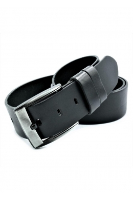 Ремінь чоловічий шкіряний Чорний