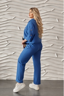 Жіночий костюм двійка джинсового кольору