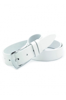 Ремінь чоловічий шкіряний білий