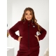 Жіночий флісовий костюм двійка колір бордо