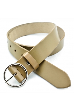 Шкіряний жіночий ремінь Оливковий