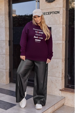 Жіноче тепле худі колір винний