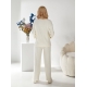 Жіночий прогулянковий костюм вязка колір молочний