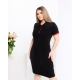 Жіноче плаття поло із двонитки чорного кольору