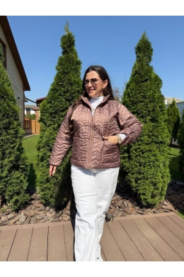 Жіноча демісезонна куртка кольору шоколад