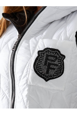 Жіноча жилетка з капюшоном колір білий