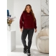 Жіноче флісове худі колір бордо