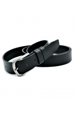 Ремінь чоловічий шкіряний батал Чорний