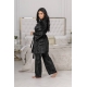 Жіноча піжама-трійка колір чорний