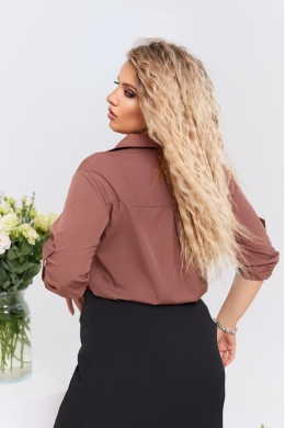 Жіноча класична сорочка кольору капучино