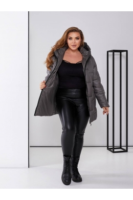 Жіноча тепла курточка колір графіт