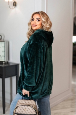 Жіноча кофта на змійці смарагдового кольору