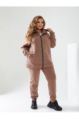 Жіночий теплий спортивний костюм колір мокко