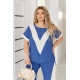 Жіночий костюм двійка джинсового кольору
