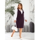 Комбіноване жіноче плаття вільного фасону колір марсала