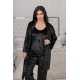 Жіноча піжама-трійка колір чорний