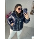 Жіноча тепла курточка колір синій
