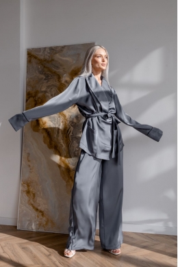 Костюм в піжамному стилі Estelle сірий