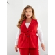 Жіночий костюм двійка жилет і штани колір червоний