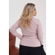 Жіночий гольф у рубчик колір пудра