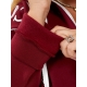Жіночий теплий спортивний костюм колір бордовий