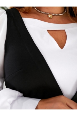 Комбіноване жіноче плаття вільного фасону колір чорний