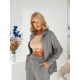 Жіночий вязаний прогулянковий костюм колір сірий