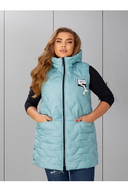 Жіноча жилетка з капюшоном колір оливка