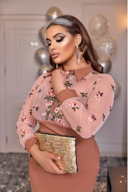 Жіноча сукня приталеного крою колір капучино