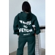 Жіночий спортивний костюм оверсайз колір пляшка