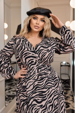 Жіноча сукня на запах колір капучино