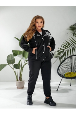 Жіночий прогулянковий костюм чорного кольору