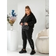 Жіночий теплий спортивний костюм двійка колір чорний