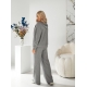 Жіночий вязаний прогулянковий костюм колір сірий