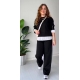 Жіночий стильний костюм двійка чорного кольору