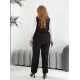Жіночий костюм двійка жилет і штани колір чорний