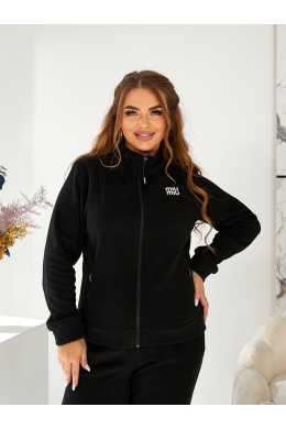 Жіночий флісовий костюм двійка колір чорний
